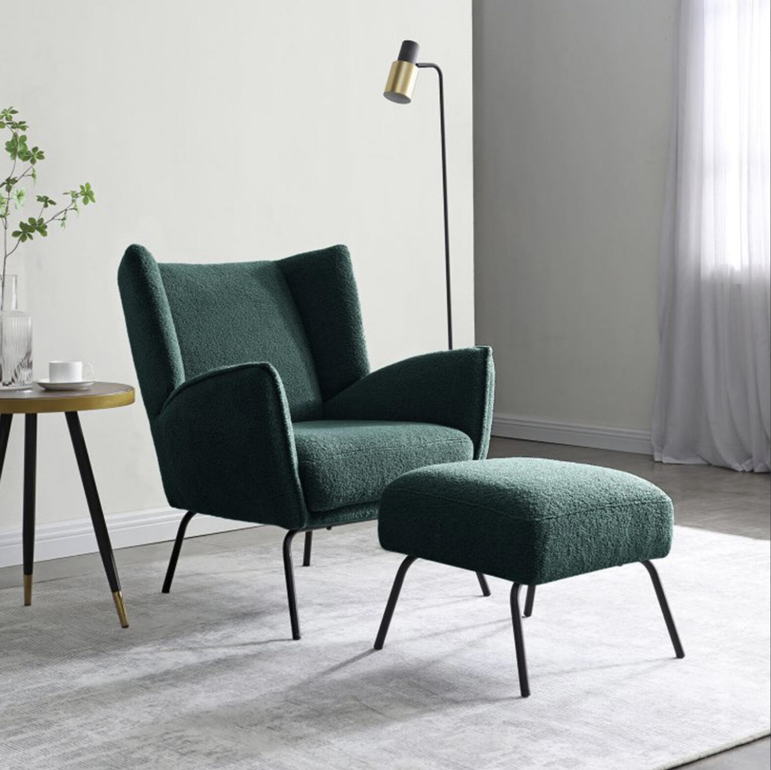Apley Zane Accent Chair & Footstool