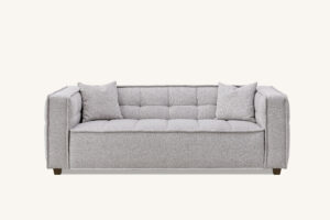 3 seater Murray Sofa in Putty Boucle fabric with contemporary Chesterfield design