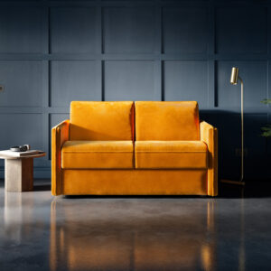 Jay-Be Slim 2 Seater Sofa Bed in Saffron Chenille