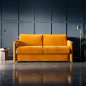 Jay-Be Slim 3 Seater Sofa Bed in Saffron Chenille