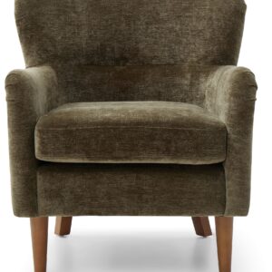 Apley Rosie chair in olive luxe chenille, cut-out product shot