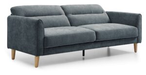 Harvey Sofa Bed in Venus Denim chenille viewed from the front at an angle