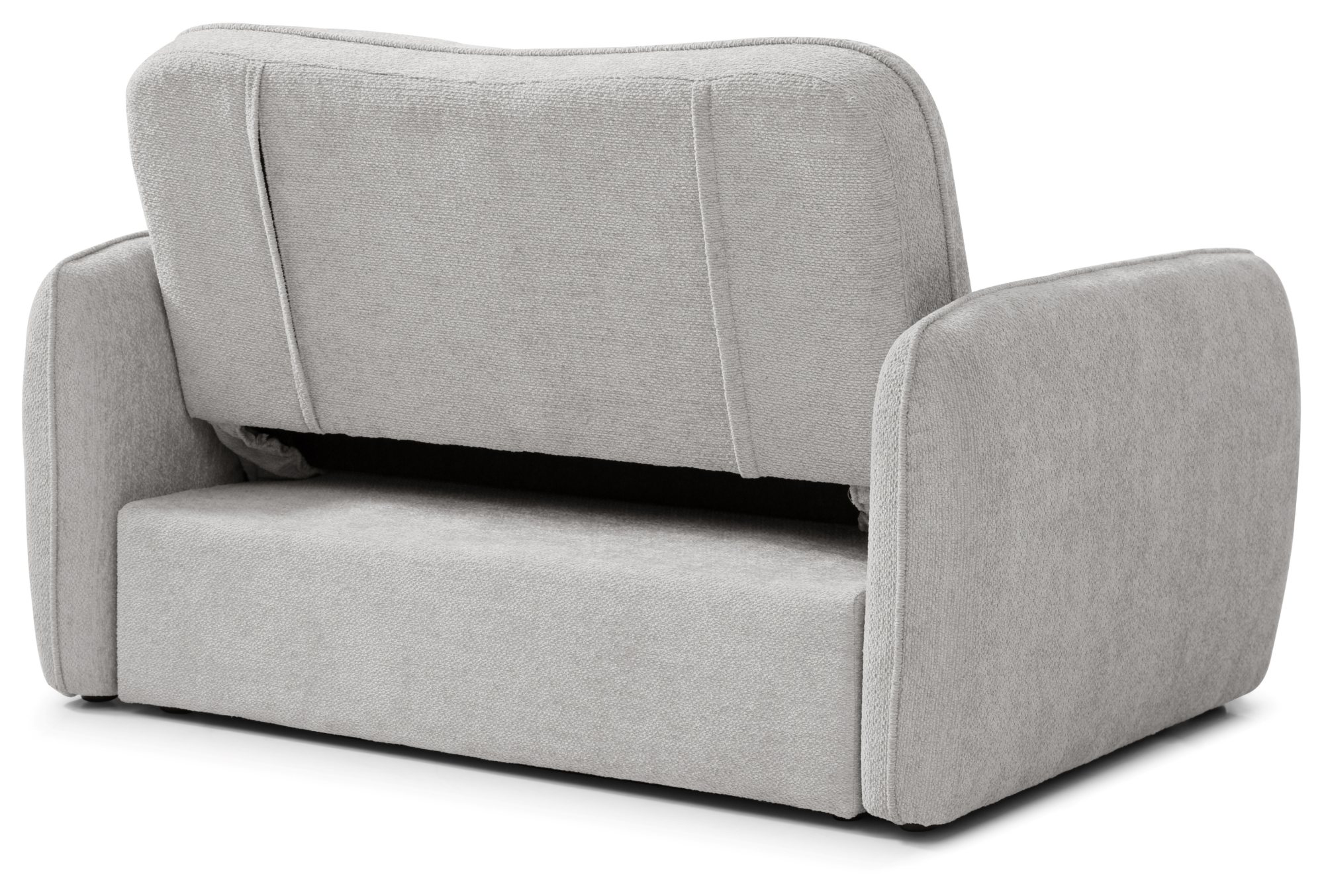 Back view of the Millie Sofa Bed in Mercury Natural soft chenille