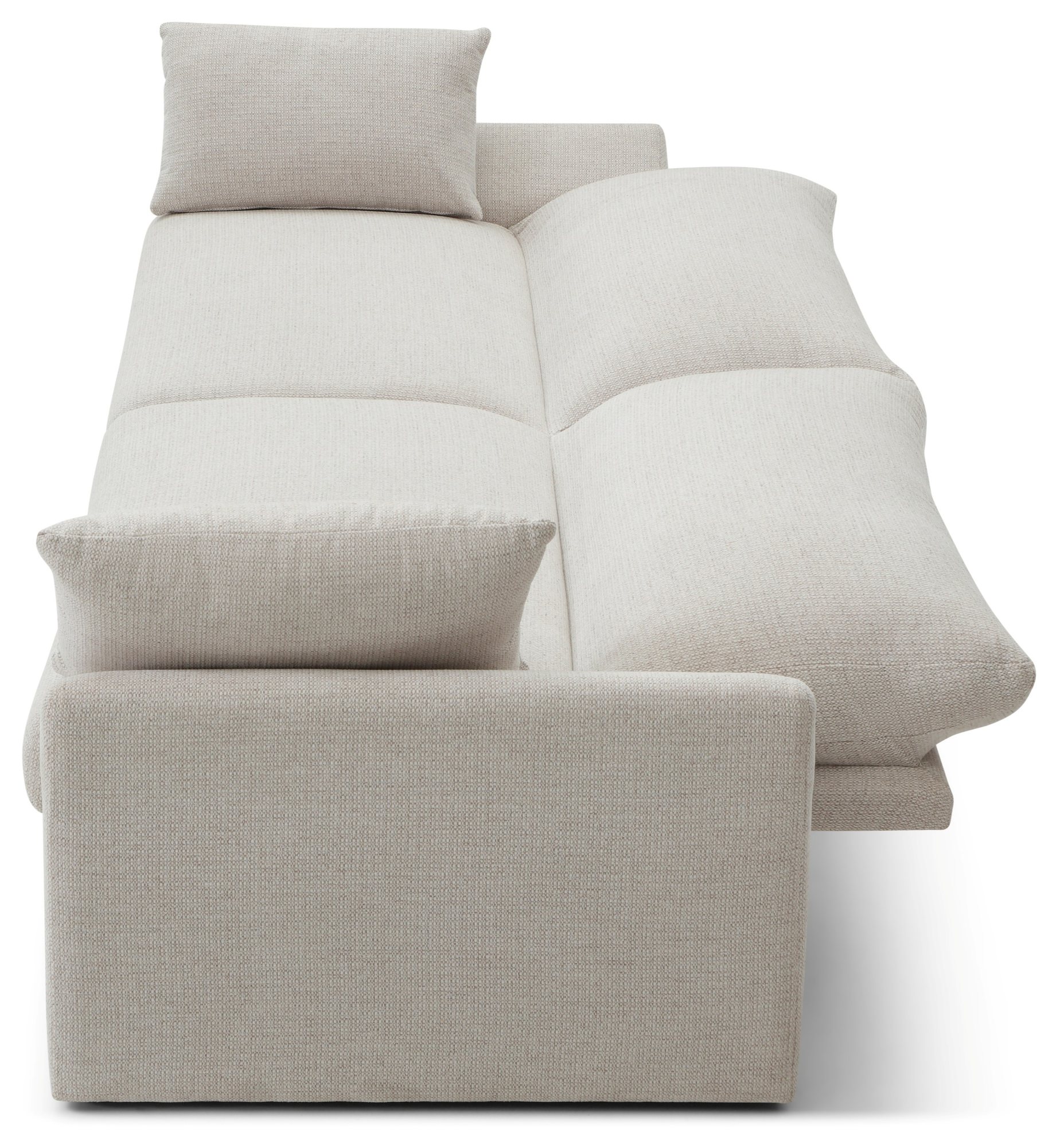 Evelyn Sofa Bed from behind with the back cushions folded forward