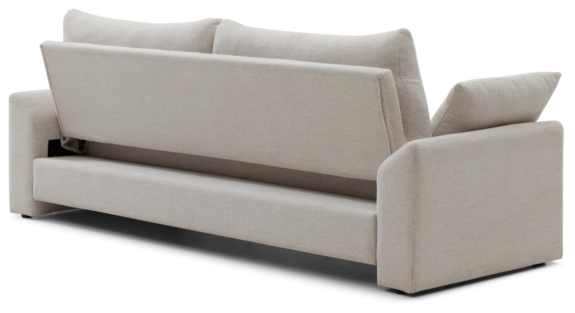 Back view of the Evelyn Sofa Bed with the backrest folded down flat