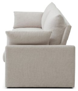 Evelyn Sofa Bed from the side showing the depth of the seat and arm
