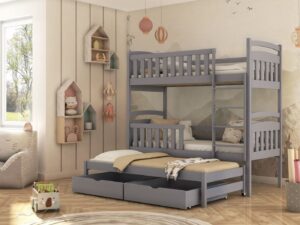 Wooden Bunk Bed Viki with Trundle and Storage, view 2 — Arte-N bunk bed