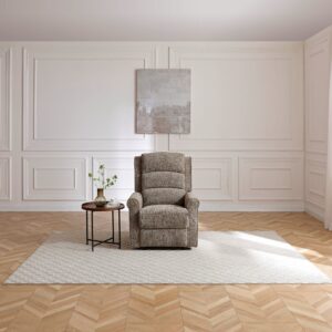 Baxter Manual Recliner in fawn chenille, front view
