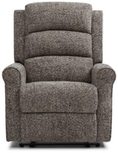 Close-up of the chenille weave on the Baxter manual recliner