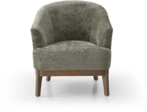 Ella Tub Chair in Achilles brown faux leather
