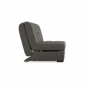 Harper Sofa Bed in Fergus Boulder fabric, shown folded flat in the bed position
