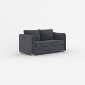 Oliver sofa bed in Fergus Boulder fabric, shown as a sofa