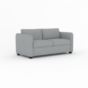 Elliot sofa bed in Fergus Hawk fabric, shown as a sofa