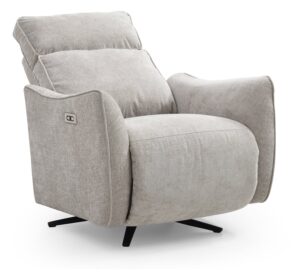 Finn Electric Recliner Swivel Chair three-quarter view