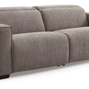 Primo 3 seater electric recliner sofa in Mole woven chenille