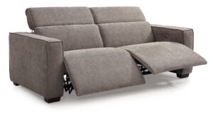 Primo electric recliner sofa with the headrest adjusted forward