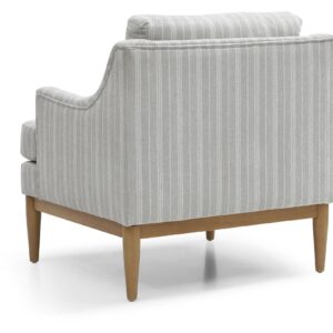 Briar Accent Chair in natural stripe chenille with natural wood legs