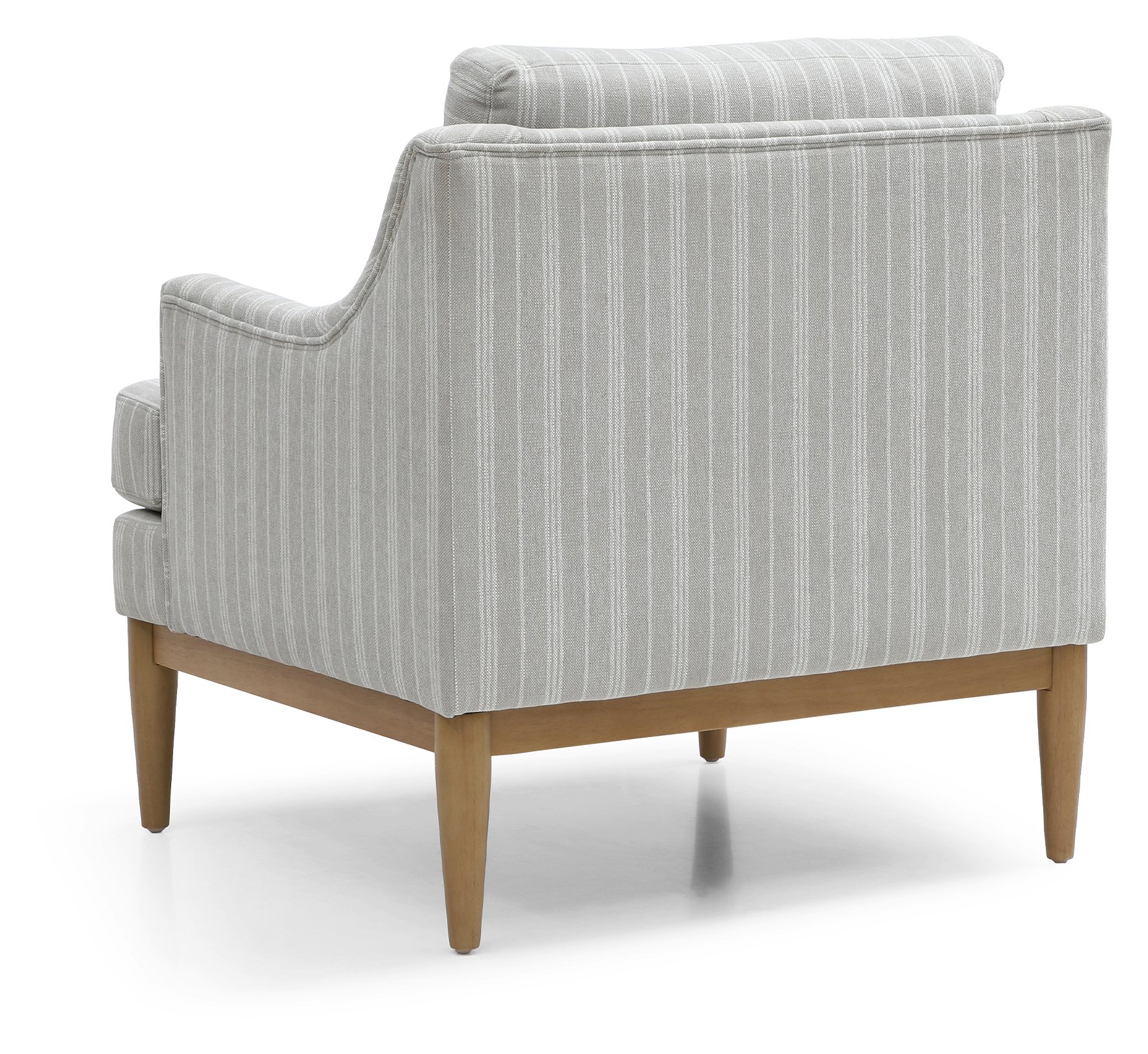 Briar Accent Chair in natural stripe chenille with natural wood legs