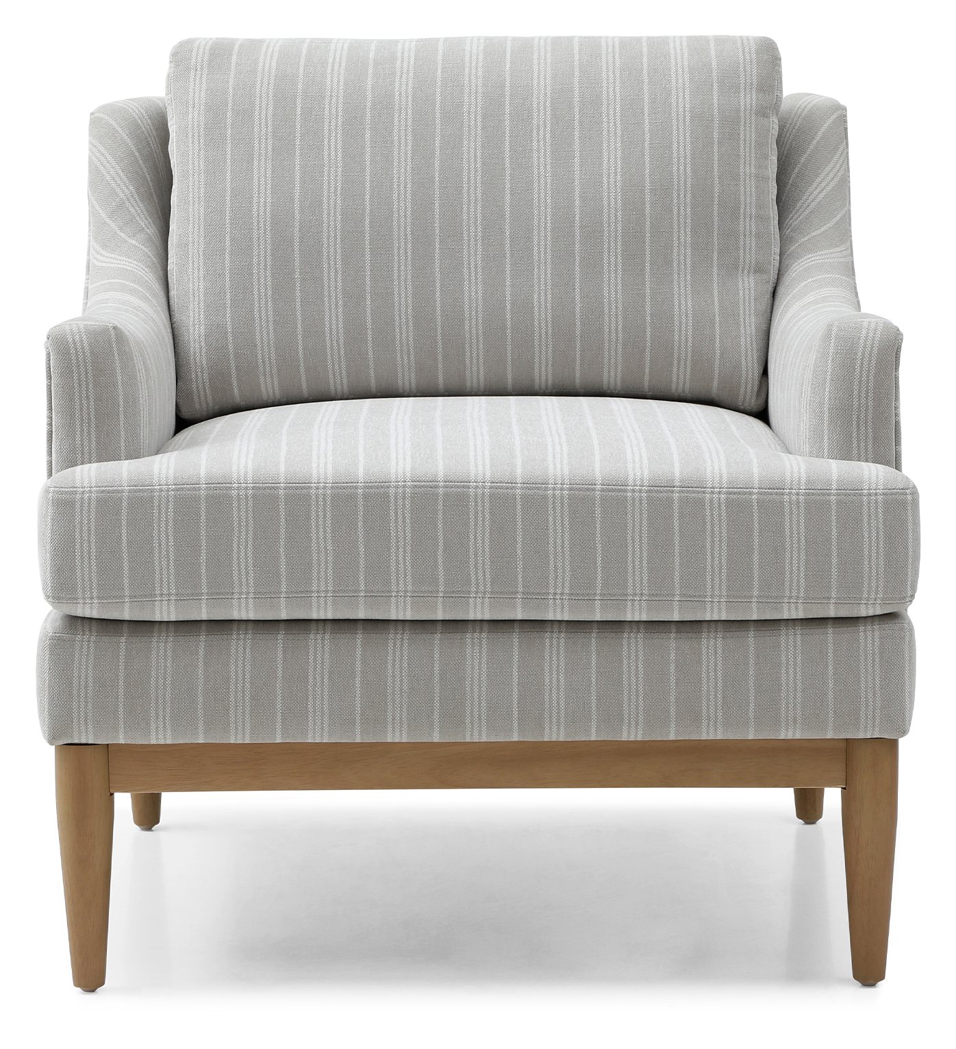 Briar Accent Chair in olive chenille with dark wood legs