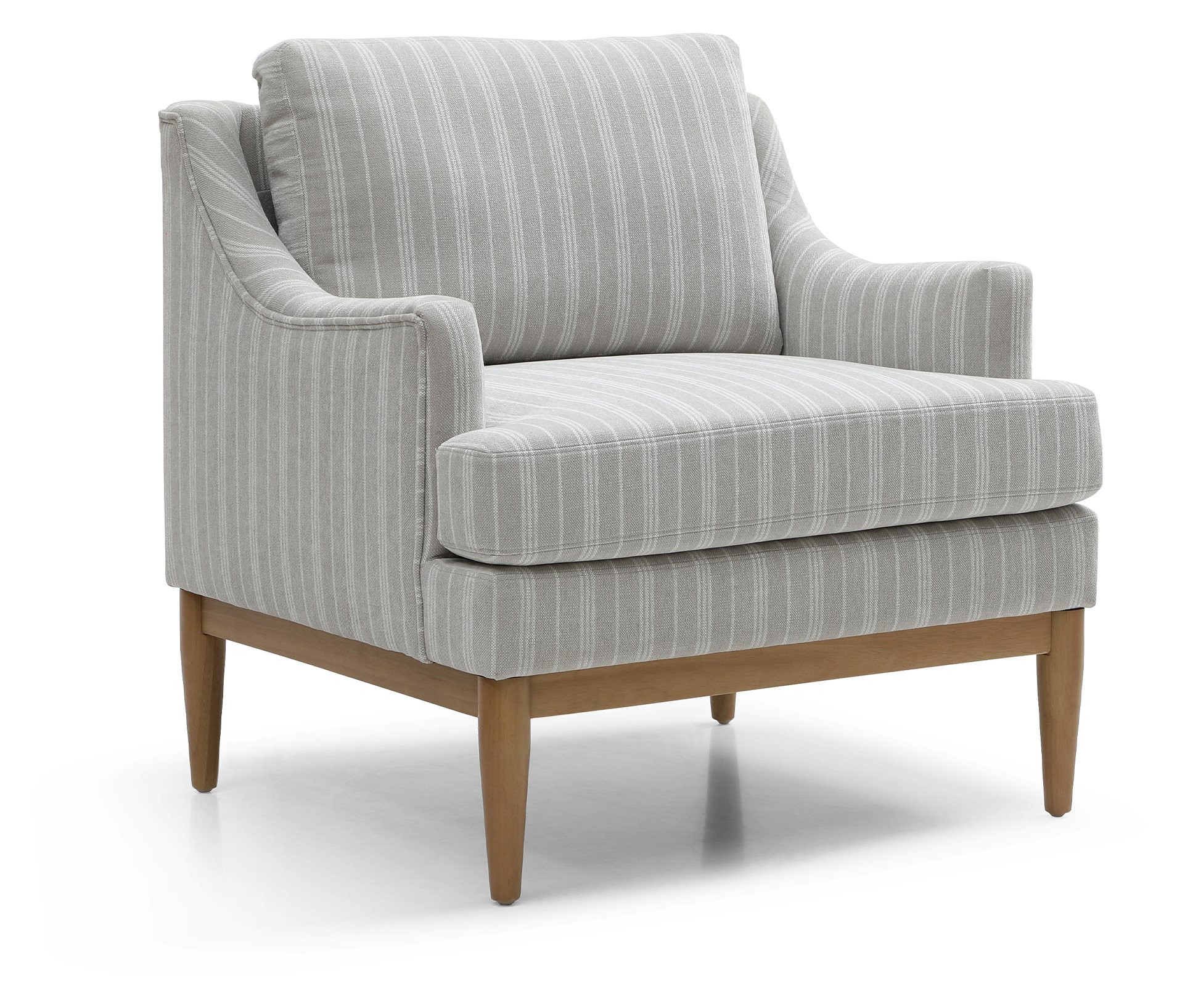 Sloped arm detail on the Briar chair
