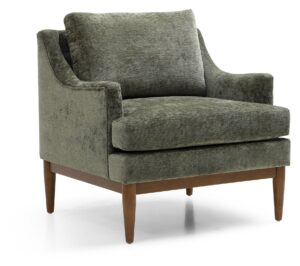 Wooden leg detail on the Briar accent chair