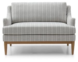 Briar 2 Seater Sofa in olive chenille with dark wood legs