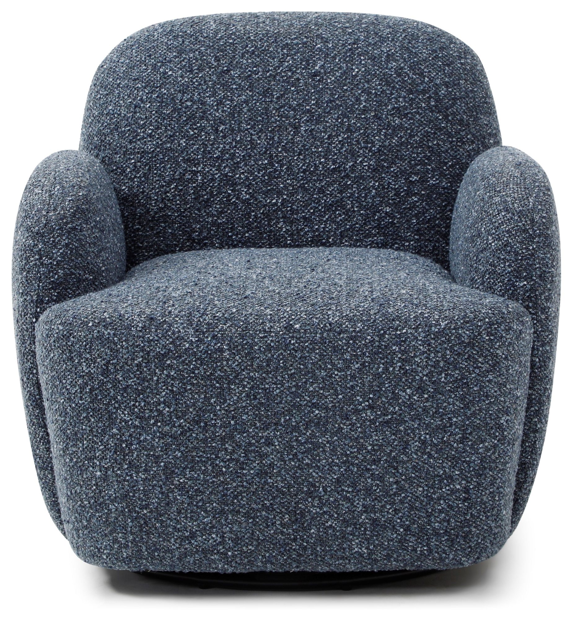Micky Swivel Chair from the side showing the curved back
