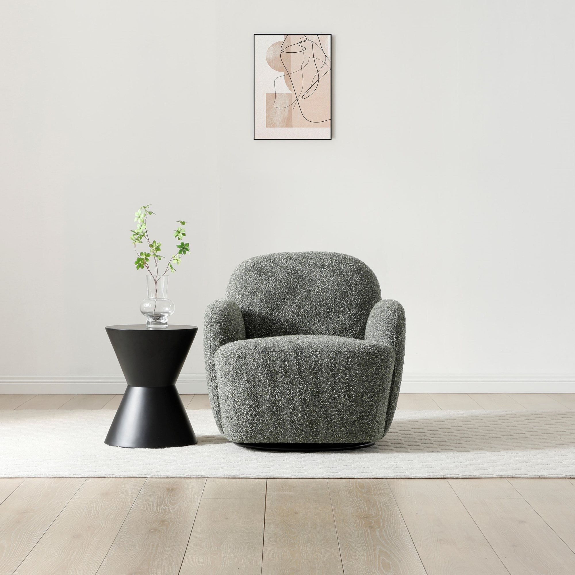 Rear view of the Micky Swivel Chair