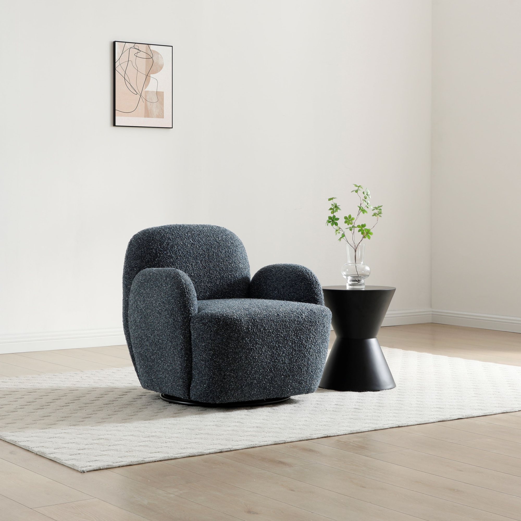 Micky Swivel Chair styled in a room setting