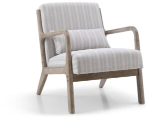 Inca Lounge Chair with a washed timber frame in oatmeal linen