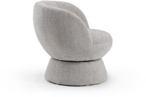 Tulip Swivel Tub Chair in olive chenille, front view