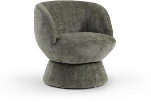 Tulip Swivel Tub Chair in terracotta chenille
