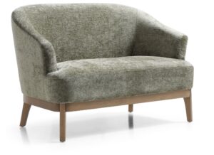 Ella 2 Seater Tub Sofa front view showing the continuous curved back
