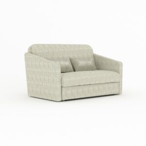 Redford with Arms sofa bed in Fergus Hawk fabric, shown as a sofa