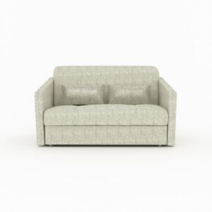 Redford with Arms sofa bed in Piero Zinc fabric, shown from a second angle