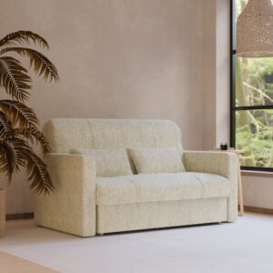 Redford with Arms sofa bed in Seoul Aspen fabric, shown as a sofa