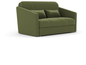 Redford with Arms sofa bed in Sunningdale Olive fabric, shown as a sofa
