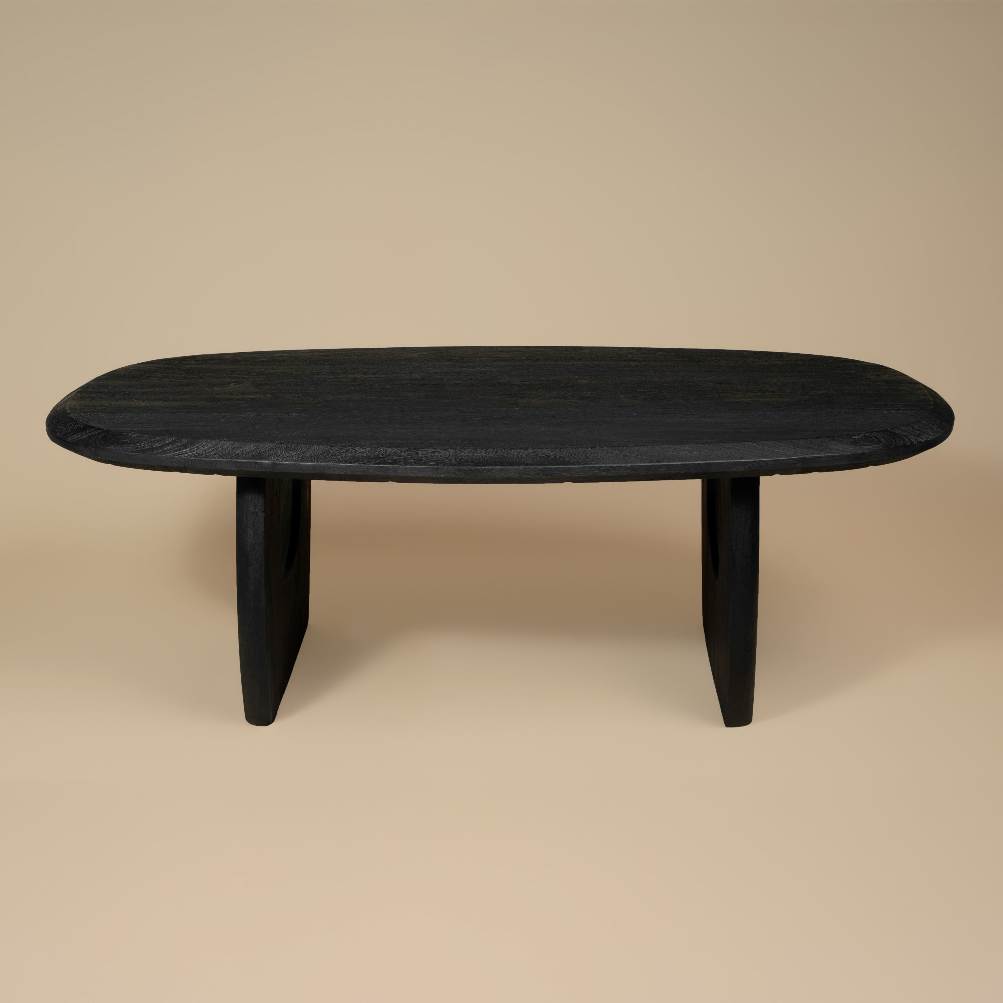Casey Coffee Table in almond mango wood with sculpted organic legs