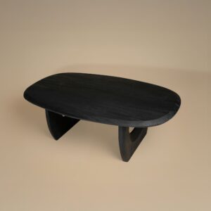 Casey Coffee Table black finish from the side at 40cm high