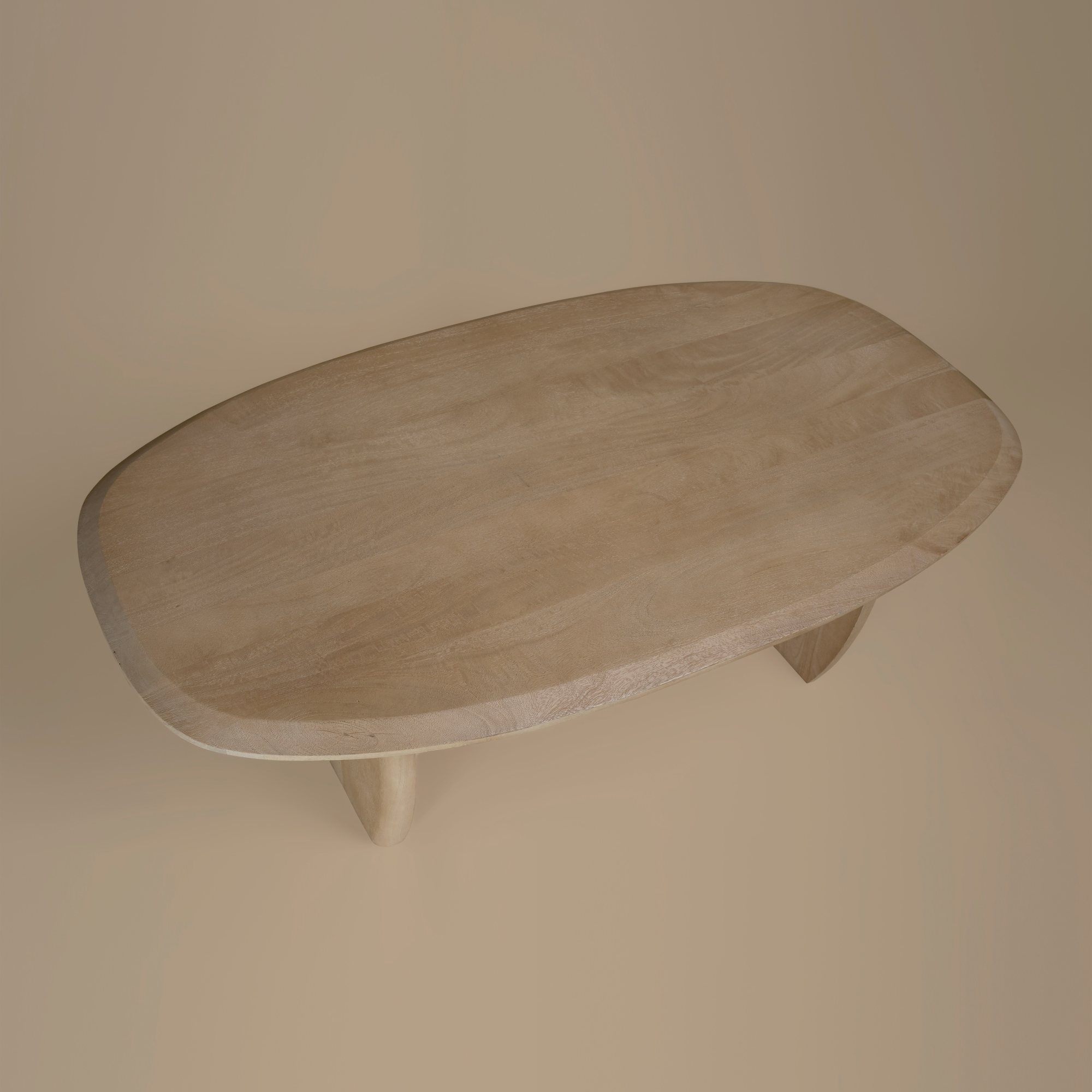 Grain detail on the almond mango wood of the Casey Coffee Table