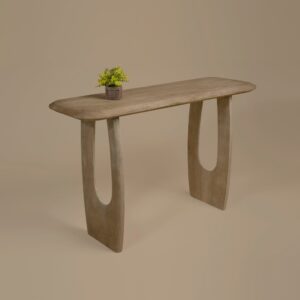 Casey console table in black mango wood, 120cm long and 40cm deep