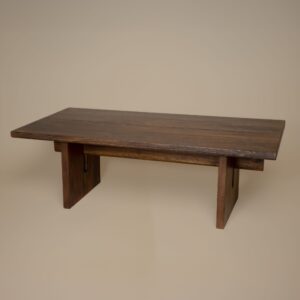 Sidney coffee table in solid acacia wood, 120cm long and 40cm high
