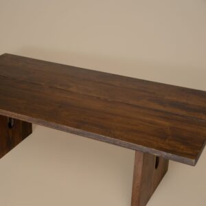 Detail of the figured acacia grain on the Sidney coffee table top