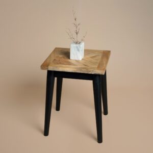 Side profile of the Bentley Parquet Lamp Table showing the 50cm height