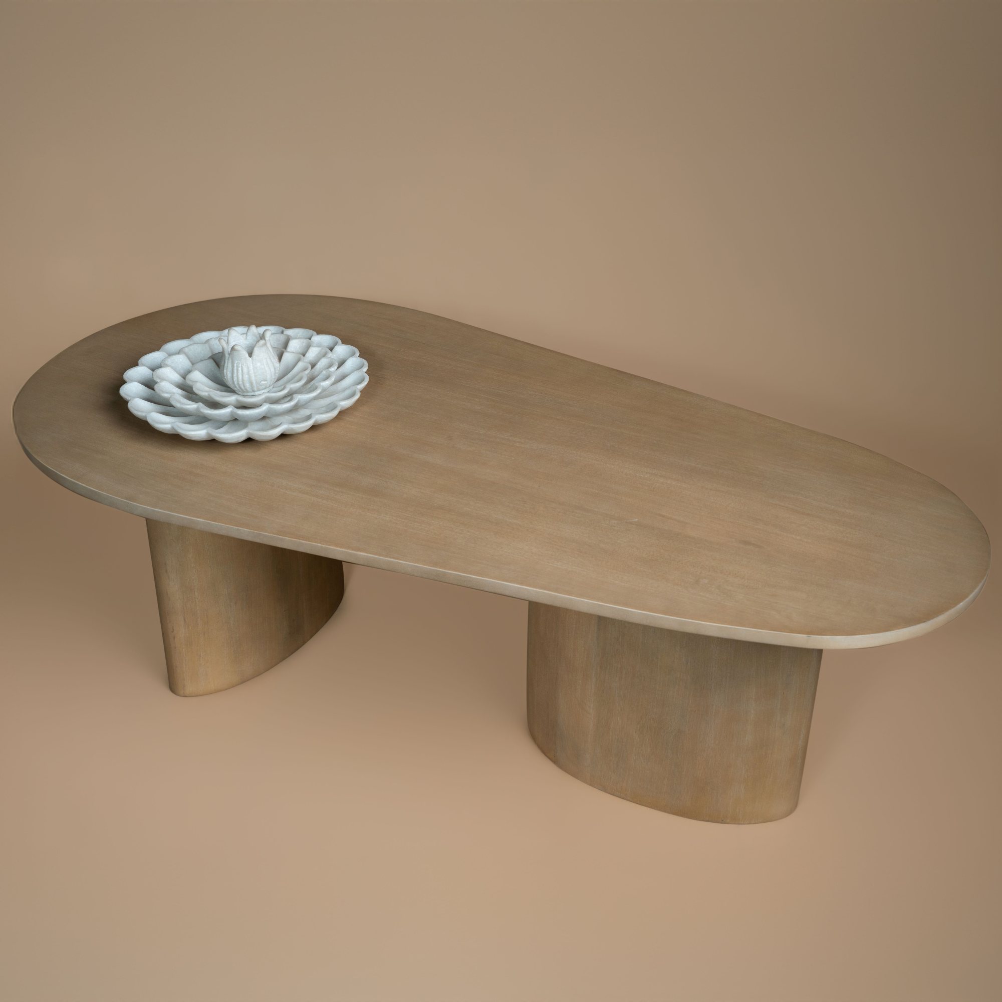 Sutton Coffee Table end view showing the 60cm depth