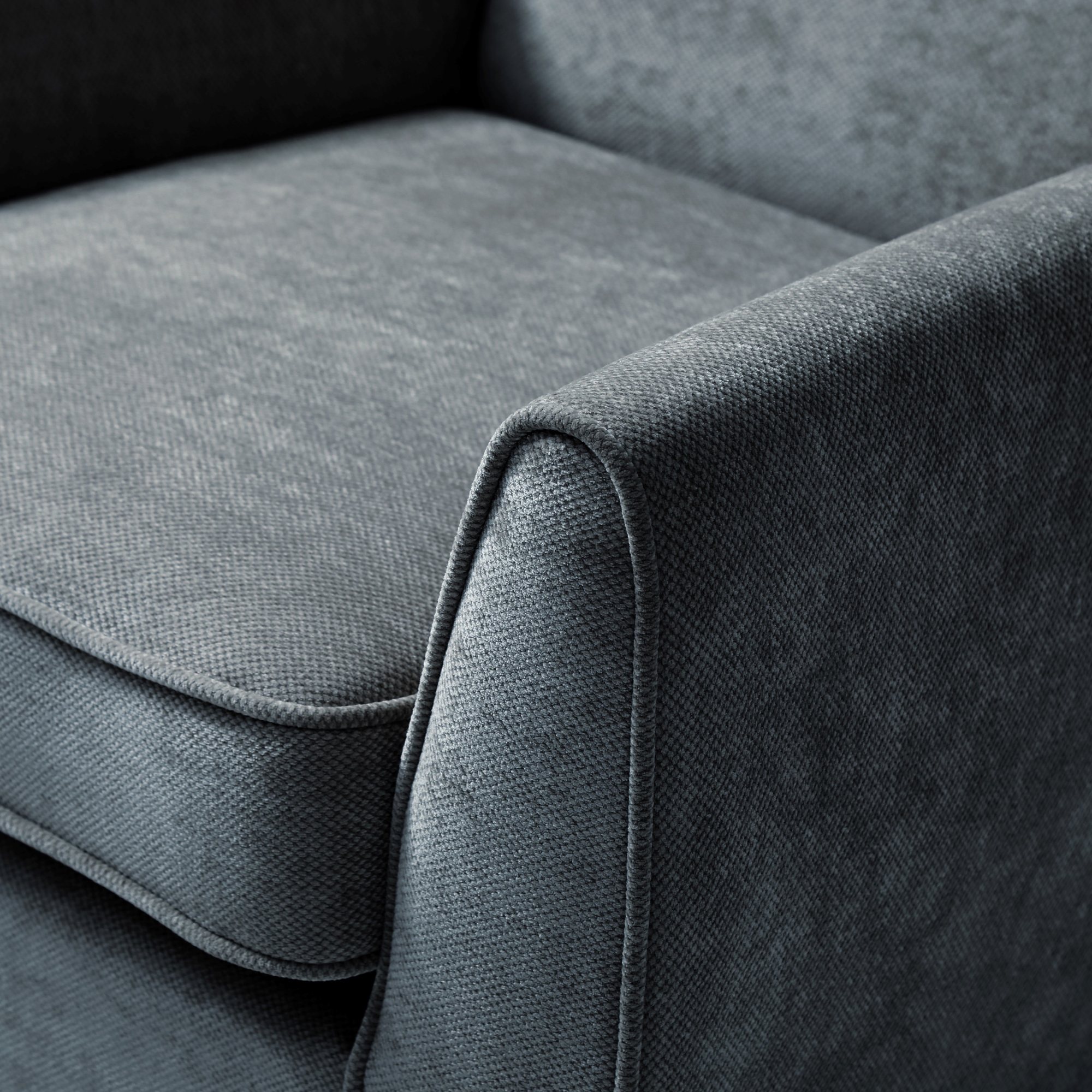 Luca Wingback Armchair front view showing the high back