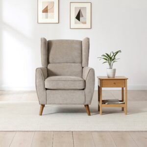 Luca Wingback Armchair three-quarter view
