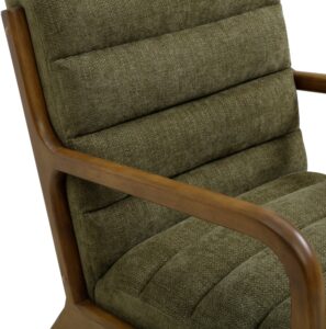 Inca Lounge Chair ribbed walnut frame, front view