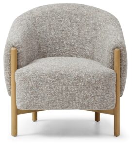 Leg detail on the Suzie Barrel Armchair