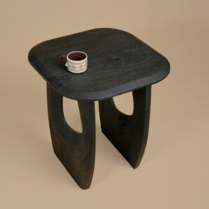 Casey Lamp Table almond finish photographed from the side